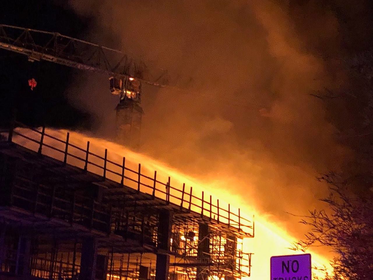 Overnight fire engulfs Tucson construction site south of UA campus